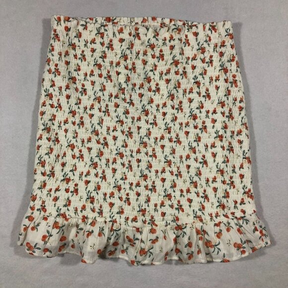 Abercrombie & Fitch Skirt Womens Medium Fruit Floral Print Mini Casual NEW $55 - Picture 5 of 10